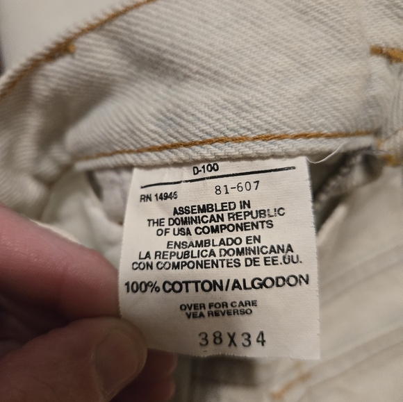 NEW Vintage Bill Blass Men's Jeans Tan with Blue Tone 38x34 - Picture 11 of 11